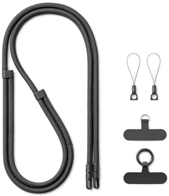 AOKSUNOVA Handykette Handyband Universal zum Umhängen | Handyschnur Umfang 80–150 cm Verstellbar, Handy Umhängeband, Kordel zum Umhängen mit Patch für Reisen Outdoor Alltag