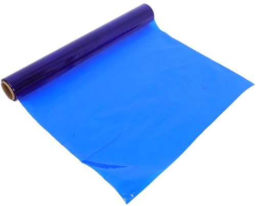 GALPADA Blaues Zellophan Geschenkpapier mit Blumenmuster 40cm X 30m Reißfestes Zellophanmaterial Wasserabweisende Geschenkfolie für Blumenstrauß Verpackung und Partydeko