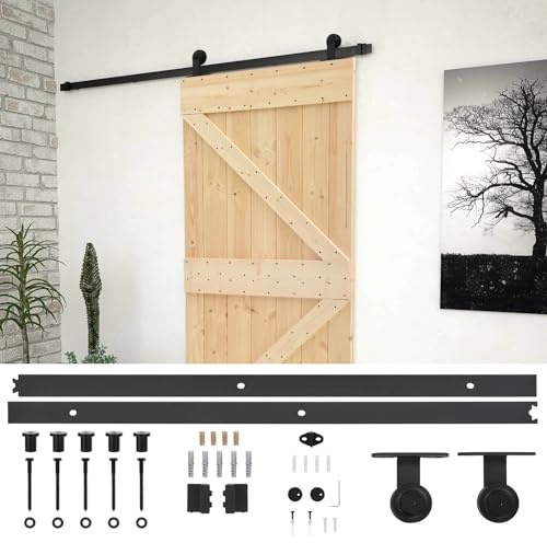 vidaXL Puerta Corredera 90 x 210 cm Madera de Pino Maciza