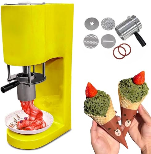Máquina De Helados Profesional Heladera Soft Serve, Maquina Gelados Para Spaghetti, 4 Moldes De Formas, Producción 28‑30 L/H, 220V – Para Heladerías, Restaurantes, Cafeterías Y Camiones De Comida
