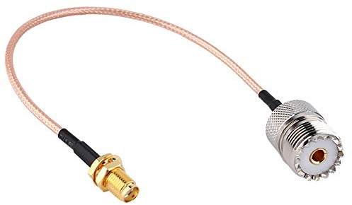 TengKo Handheld Antenne Adapter Kabel SMA-Buchse auf UHF SO-239 Buchsen 6'' für Wouxun Baofeng Quasheng Linton verbindet UHF-Basis und mobilen Antennen