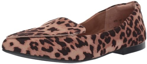 Amazon Essentials Loafer för kvinnor platt, Rosa leopard, 40 EU
