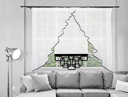TOP Fertig-Gardine aus Voile Top Design Schöne Küche-Gardine mit Kräuselband AG50 Modern (Muster 1)