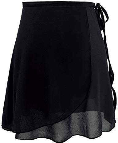 Lovdaswi Ballet Chiffon Wrap Skirts for Women Black