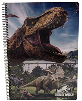 Jurassic World - Cuaderno Cuadrícula, 80 Hojas, Espiral (CyP Brands)
