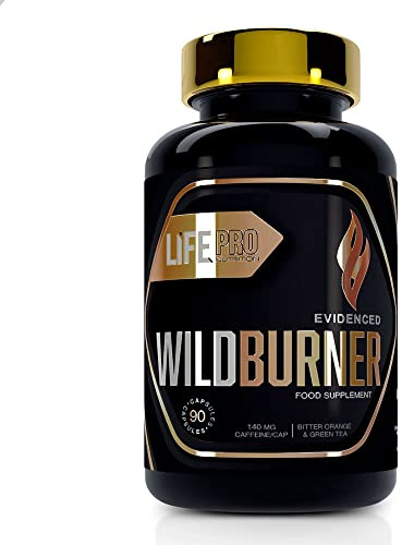 Life Pro Evidenced Wild Burner 90 Cápsulas | Complemento Alimenticio con Cafeína, Sinefrina y Extracto de Té Verde | Apoyo al Metabolismo Energético y Vitalidad Diaria