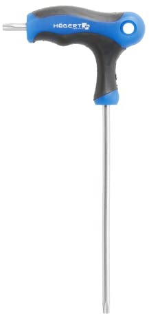 Högert Teknik – TORX-nyckel T-typ Ø 40 mm I Torx I Torx-säkerhetsnyckel T-handtag I säkerhetstorxnyckel typ T | insexnyckel av S2-stål I Resistent mot deformation och nötning
