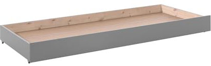 möbelando Bettschubkasten >Pino< in Kiefer massiv grau lackiert - 196x19x94 (BxHxT)