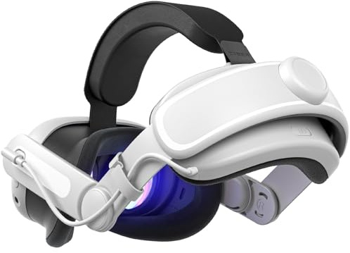 Zybervr Kopfband mit Akku für Meta Quest 3, Comfort Replacement 6000mah Elite Strap Compatible with Oculus Quest 3 Accessories, VR Headset Flip-Adjustable Extended Play Time