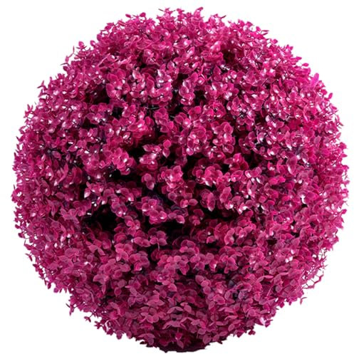 MHUQIA Künstliche Buchsbaumkugel für Innen- und Außenbereich 35cm, Garten, Hochzeitsdekoration, Heimdekoration, Buchsbaumkugel künstliche Pflanze Buchsbaum Kugel