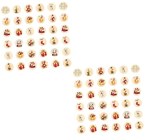 NUOBESTY 400stücke Weihnachts-holzknöpfe Mit Verschiedenen Motiven Für Näharbeiten Bastelprojekte Und Scrapbooking Weihnachtsdekoration