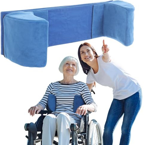 Soporte lateral para silla de ruedas, cojín de pie ajustable individualmente, adecuado para personas mayores y personas con discapacidad, tamaño grande
