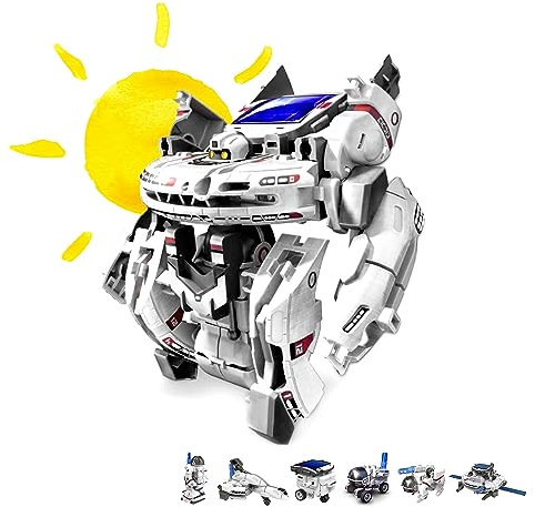 Solar Roboter Bausatz für Kinder in jungen Jahren, Experimentierkasten mit Elektrizität, DIY Kit für Technik Begeisterte, Pädagogisches Spielzeug für Jungs u. Mädchen, Baukasten für Forscher, Fahrzeug