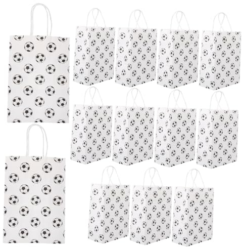 IWOWHERO 12stücke Fußball Goodie Bags Kraftpapier Mehrzweck Party Favor Taschen Für Süßigkeiten Und Kleine Für Geburtstagsfeiern Und Sportevents
