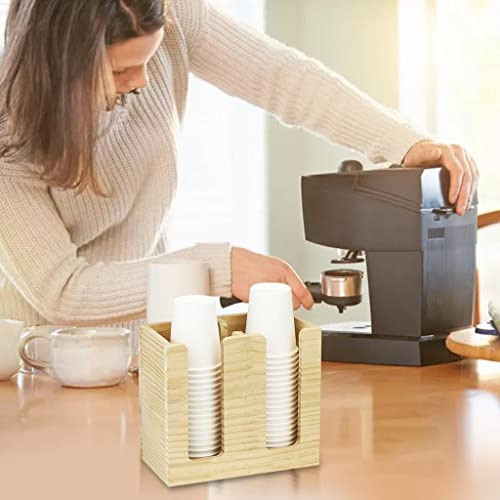 Portabicchieri in legno per bagno, cucina, matrimonio, 2 scomparti riutilizzabili