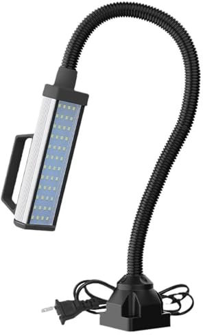 Machine Tool Work Light with Switchable Base & Rust-Proof Gooseneck,Led Machine Light， Flexible LED Machine Lamp for Lathe, Drill Press, Workshop