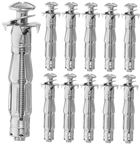 Zerodeko 25pcs Drywall Bolt Hollow Wall Anchors for Drywall Plaster Expansion Nuts Screw Fasteners