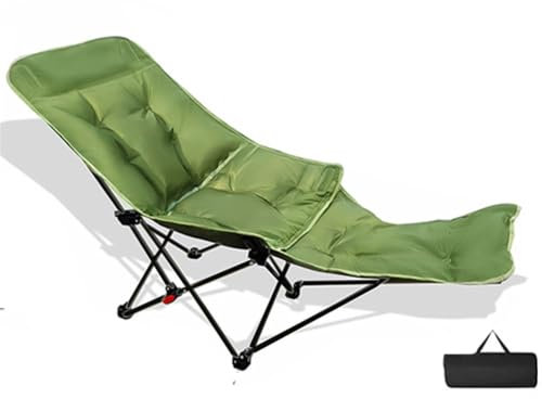 GWFBLID Campingstuhl Klappstuhl mit 3-Fach verstellbare Rückenlehne Angelstuhl Schaumstoffpolsterung klappbar bis 120 kg belastbar Outdoor-Stuhl hohe Rückenlehne für Picknick Outdoor Wandern