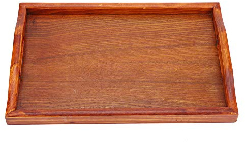 Ailgely Bandeja para Servir de Madera Grande con, Manijas Rústicas, Acabado Suave, Estilo Elegante. Ideal para té, café, Bocadillos, Agua en la Cocina, Comedor, Servicio de Desayuno,