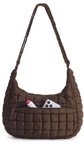 BAGSMART Quilted Crossbody Bag for Women, Lightweight Puffer Purse for Travel, Daily Use & Work