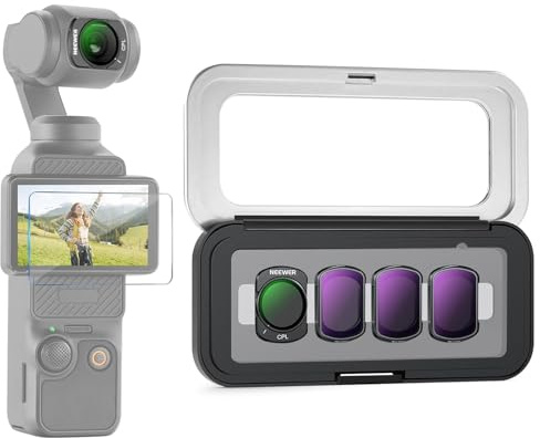 NEEWER Kit de Filtres ND CPL pour DJI Osmo Pocket 3/4 Xtra Muse | Magnétique,ND16+ND64+ND256,Densité Neutre,Polariseur Circulaire,Accessoires de Caméra Action