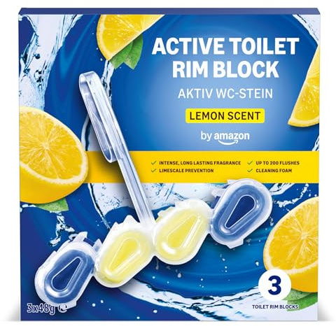 by Amazon Bloc WC à suspendre - Jaune Citron Lot de 3