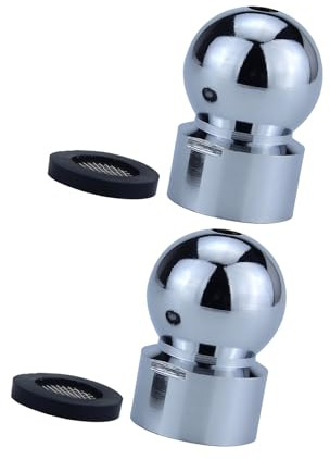 Lot de 2 joints de rotation avec rondelle pour pommeau de douche - Joint à rotule rotatif en métal durable avec rondelle