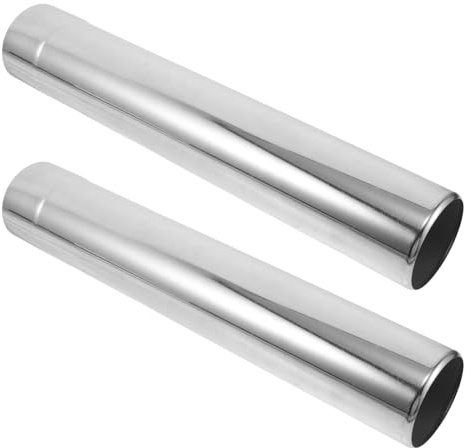 USHOBE Comignolo Fumaria in Acciaio Inossidabile 2pezzi per Stufa a Legna, Facile Installazione e Manutenzione, per Tende e Campeggio Outdoor