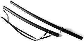 Childrens Black Polypropylene Wakizashi (Shoto) W/Scabbard