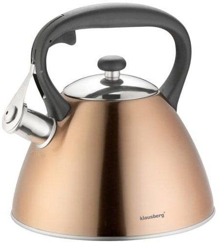 Klausberg Bronze Edelstahl Flötenkessel Teekessel Wasserkessel 3,0 Liter KB-7209
