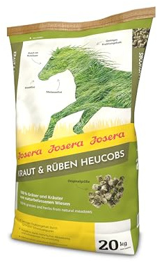 JOSERA Ört & rödbetor hökobs (1 x 20 kg) | Premium hästfoder av 100% gräs och örter | råfiberrik och med låg frukthalt | damm- och melassfri | 1-pack