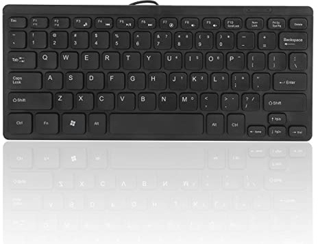 Lazmin112 Petit Mini Clavier D'ordinateur Compact Filaire USB Mince, Multimédia étanche Filaire Kaypad Accessoires pour Ordinateur Portable Portable pour PC de Bureau Ordinateur Portable