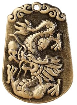 YOYUMI Keychains Schlüsselanhänger Reines Messing Retro Sternzeichen Kleine Kupfermünze Antikes Dreidimensionales Auto Schlüsselanhänger Anhänger Anhänger Sternzeichen Geschenk Drache