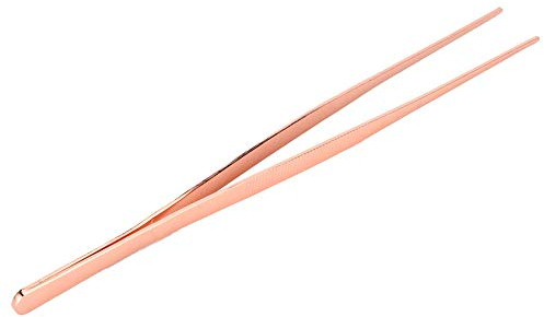 Pinze Cucina in Acciaio Inossidabile, Professionale Pinzette Barbecue Lunghe Cucinare Pinzetta Bistecca Morsetto Clip Alimenti con Punta Seghettata Multifunzione Pinza per Chef Precisione Utensili