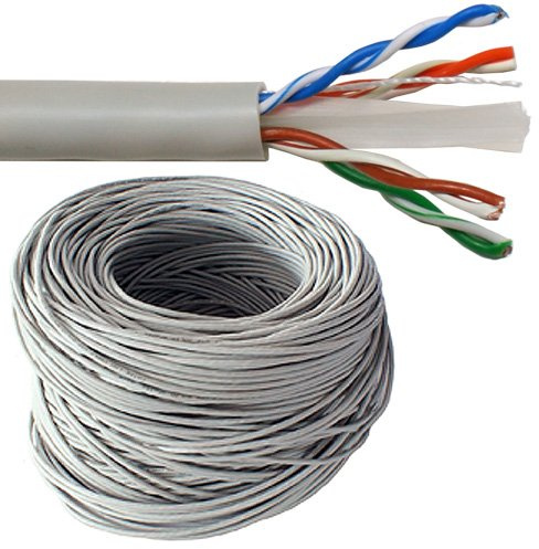 Loops 25m Indoor CAT5e Cable Drum/Reel – 24 AWG Oxygen Free Solid Copper - UTP Gigabit Network Ethernet Data Wire RJ45 – Modem Router Internet POE HDBaseT CCTV