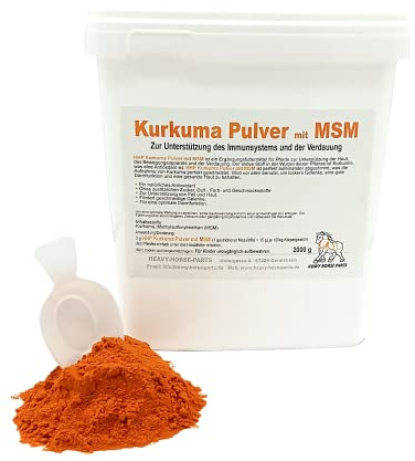 Heavy Horse Parts Kurkuma Pulver mit MSM (2000 g)