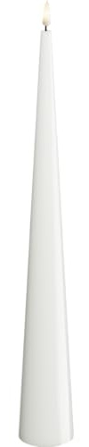 Deluxe Homeart [DL] Cone Shaped LED Candle White, 5 x 38 cm