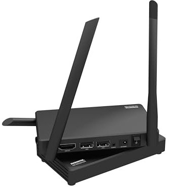 Transmetteur HDMI sans Fil - Marmitek WHE1-1080p Full HD - Portée de 50 Mètres à Travers Les Murs et Les Plafonds - Retour Infrarouge - Emetteur HDMI - Support USB - Loopthrough