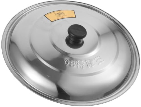GALPADA Edelstahl Topfdeckel 33Cm Pfannendeckel Mit Rundknopf Universeller Kochtopf Deckel Für Wok Pfanne Suppentopf Küchenzubehör