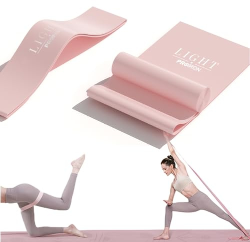 PROIRON Fitnessbänder, 1.5M/2M fitnessband & 0.6M Loop Band, 2-in-1-Set Widerstandsbänder, Rutschhemmende Gymnastikband, sportbänder Für Yoga Pilates Krafttraining und Physiotherapie