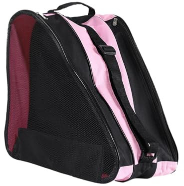 LOVIVER Rollschuhtasche, Tasche für Skateschuhe, großes Fassungsvermögen, 3-lagig, 3-lagige Skates-Tragetasche, Handtaschen, Inline-Skates-Tasche, Rosa