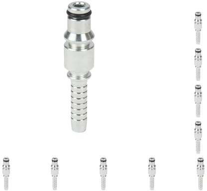 Leisurealeaneag 10er Set Hochdruckreiniger Adapter Heavy Duty Schlauch Reparatur Kit für Bort Autowäsche, Zinkbeschichteter Stahl, 8.5 mm, Silber