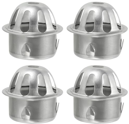 PATIKIL Dome Gutter Guard Filter, 4 Pack 304 Stainless Steel Downspout Strainer, Anti-Blocking Outdoor Gutter Cleaning Tool for Stops Leaves Debris, Fits 1.8-2 Inch