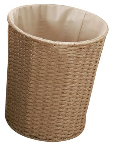 Ciieeo Corbeille à Déchets En Rotin Tressé, Panier De Rangement Multifonction Beige, Léger Et Robuste, Pour Maison Salon Chambre La Cuisine, Poubelle Domestique Pratique Et Décorative