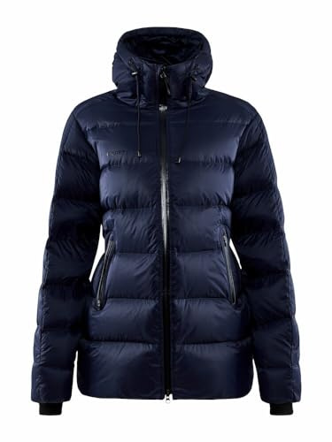 Craft ADV EXPLORE DOWN JACKET | Dunjacka dam M | Blaze | Justerbar huva och hög krage | Vattenavvisande vinterjacka damer | vindtät dunparkas damer