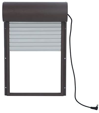 Elektrische hühnerklappe,Automatische Hühnerstalltür,Türöffner Hühnerstall,Hühnerklapp mit Timer Entengans 100‑240V, Inklusive Schieber Mit Führungsschienen, Sichere