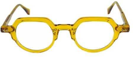 BETSION Vintage Round Acetate Eyeglasses Frames Retro Full Rim Spring Hinges Glasses Unisex for Men Women