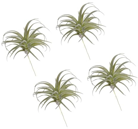 QUARKZMAN 4uds Artificial Suculentas Plantas Falsa Piña Hierba, 5 Grande Imitación Suculentas Sin Maceta Real Toque para Bricolaje Casa Boda Jardín Oficina Floral Decoración, Claro Verde