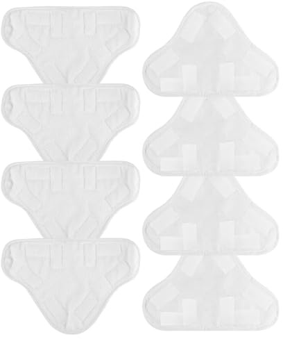 SIMDAO 8PCS Steam Mop Pads, Microfibre Cloth Pack, Steam Mop Replacement Pads Washable Cleaner Cover Cloths, Cleaning Pads for Steam Cleaners, Floor Cleaning Covers for H20 X5 Steam Mop