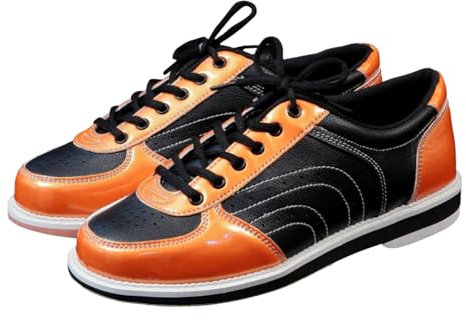 Fooceoute Bowls Shoes For Men,Lawn Bowling Trainers,Indoor Bowling Shoes,Ladies Bowling Shoes,Bowl Sneakers,Breathable,Leather,Comfortable Lightweight,Unisex,Buffer,For Youth Boys Girls